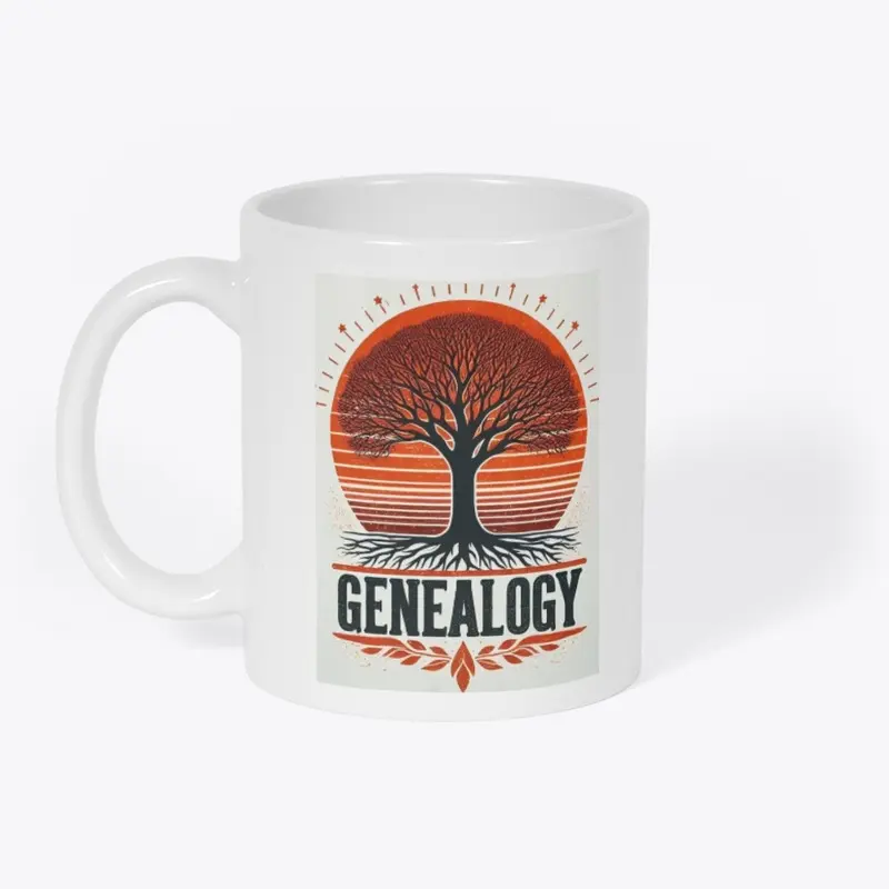 Genealogy Tree with Sunset (Mug)