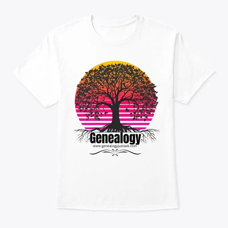 Genealogy Sun Tree with Roots (T-shirt)