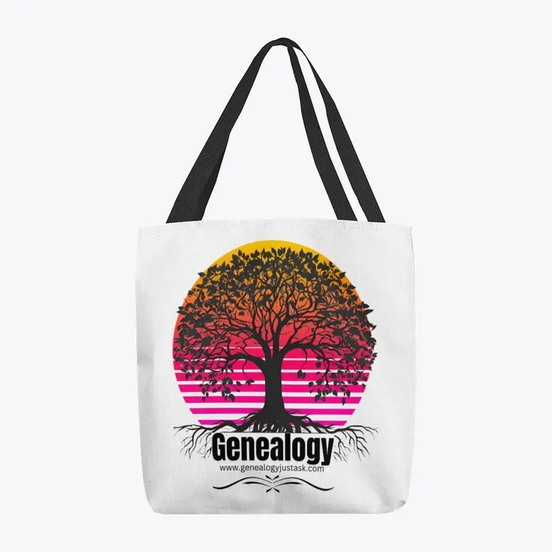 Genealogy Sun Tree with Roots (Tote Bag)